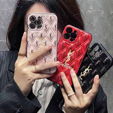 革 ysl iphone 15pro max カバー