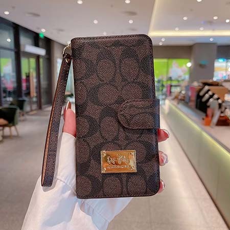 iphone 15 携帯ケース レザー coach