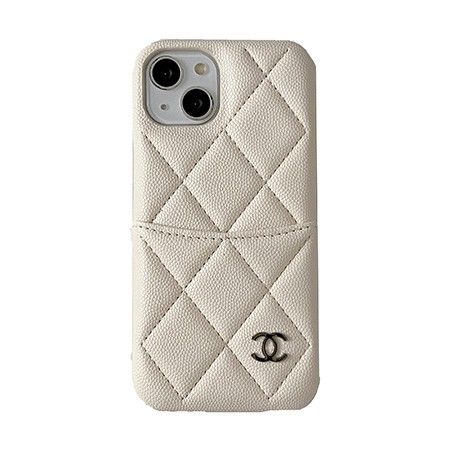 背面にカード入れ付き chanel シャネル アイホン 15 カバー