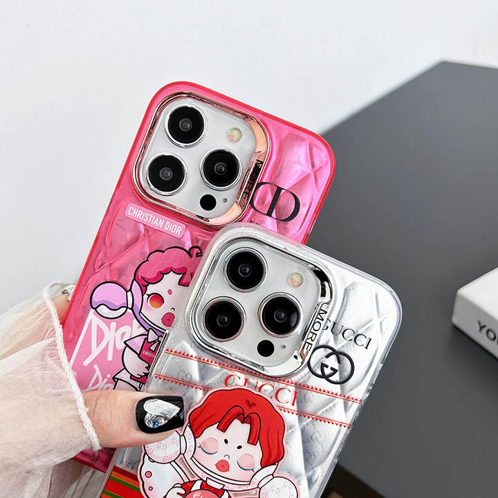 gucci風 アイフォン 14ケース ホットスタンプ （シルバー ）