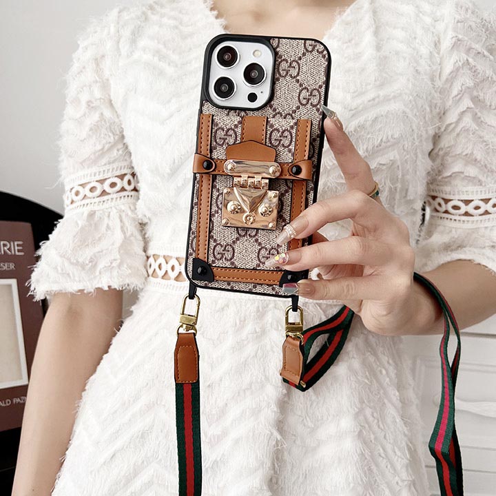 iphone 15プラス gucci スマホケース カード収納