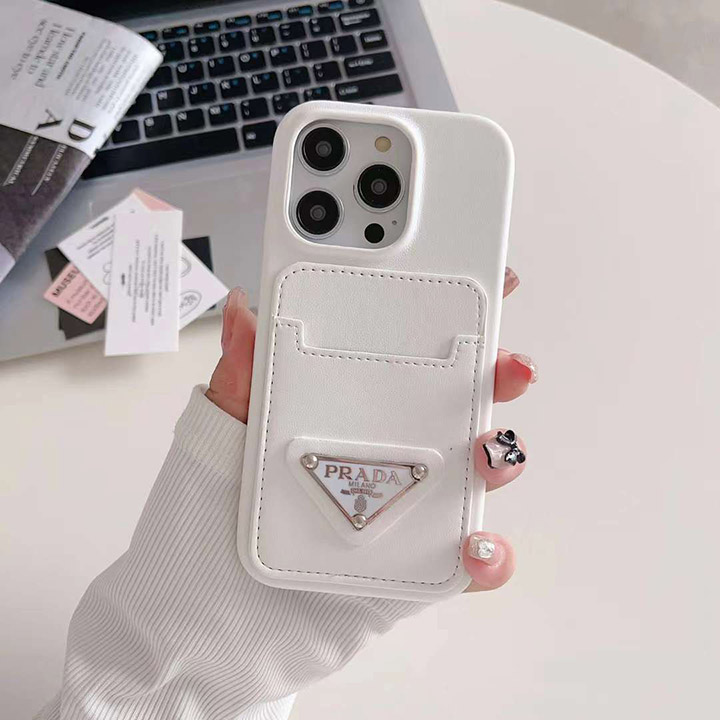 iphone 14 pro 携帯ケース 背面にカード入れ付き prada プラダ