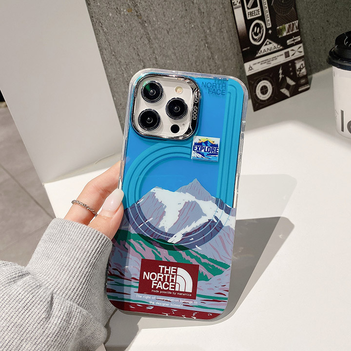 雪山 アイフォーン 15pro カバー the north face ザ・ノース・フェイス