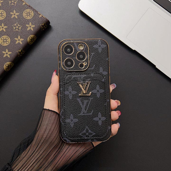 アイフォン 15 プラス カバーlv 背面にカード入れ付き