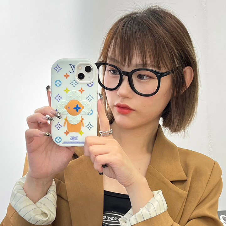 iphone 14plus スマホケース 3D立体パターン lv風