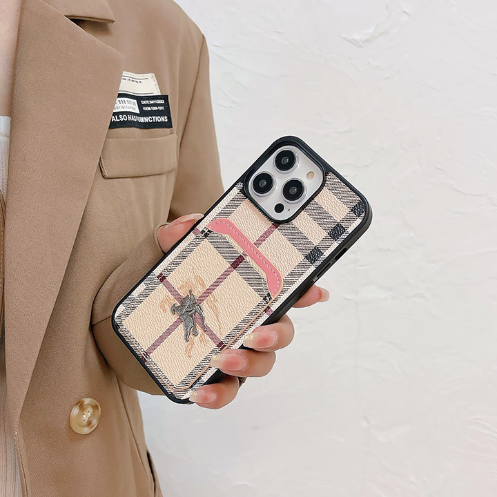 アイフォン 15 プラス スマホケースburberry バーバリー 背面にカード入れ付き